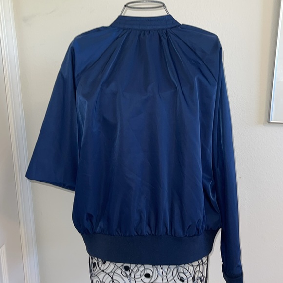 NWT- Free people navy zip up bomber  jacket. M - Picture 5 of 6